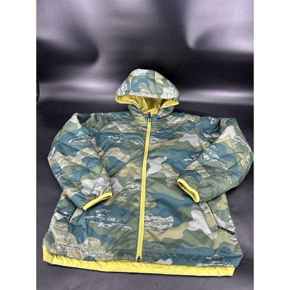 Stio Second Light Windshell Jacket Boys 14 Camo Topo Print Blue Ultralight - Picture 2 of 11